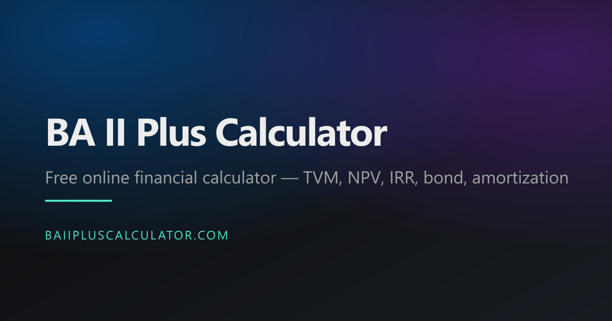 BA II Plus Calculator preview